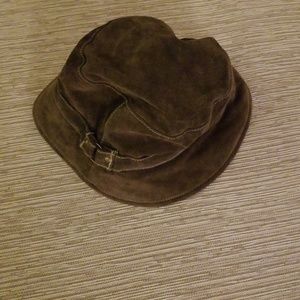 Hat, Bucket, Suede, Olive Green